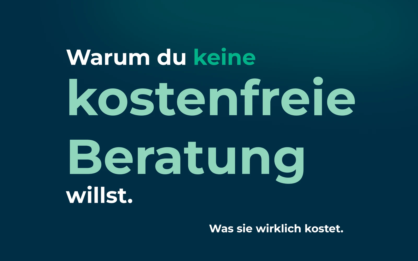Titelbild zum Beitrag Was „kostenfreie Beratung“ wirklich kostet